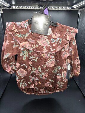 Modern Moments by Gerber 2pc Baby Outfit – Floral Bubble Romper Set NWT